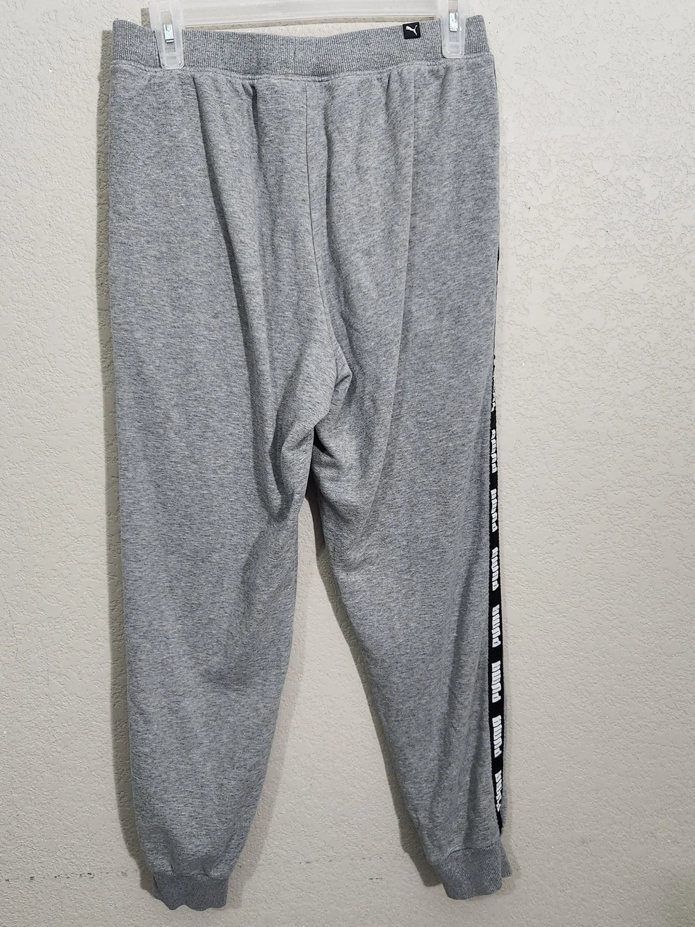 Puma Gray Logo Tape Joggers